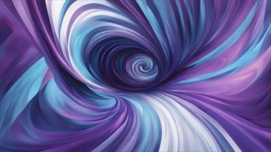 Abstract digital art capturing the essence of a swirling tunnel in vibrant colors in dynamic