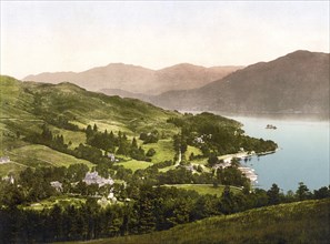 Loch Lomond is with 71 km² the largest lake in Scotland, Historic, digitally restored reproduction