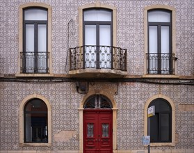 Azulejos, Tiles, Tile decoration, House facade, House, Portimão, Algarve, Portugal, Europe