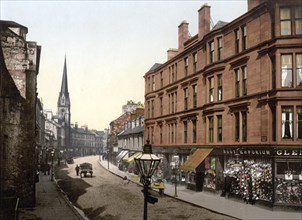 High Street, Dumbarton, Scotland, Historic, digitally restored reproduction from a 19th century