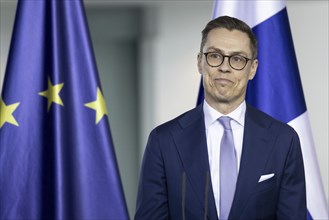 Alexander Stubb, President of the Republic of Finland, recorded during a press statement together