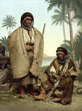 Bedouins, Shepherds from Palmyra, Syria, Historical, digitally restored reproduction from a 19th