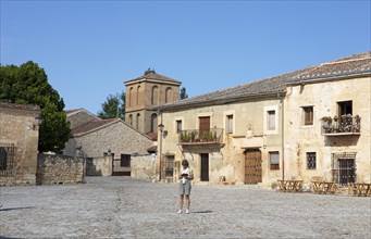 Plaza Mayor in the medieval village of Pedraza, province of Segovia, Castile and Leon, Spain,