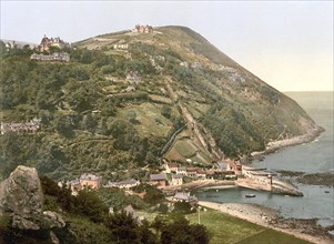 Gesamtansicht, Lynton und Lynmouth, England / General view, Lynton and Lynmouth, England, Historic,