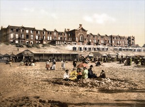 Hotel d'Orange, Scheveningen, Holland, c. 1895, Historic, digitally restored reproduction from a