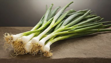 Vegetable, spring onion or spring onion, also known as winter onion, Allium fistulosum