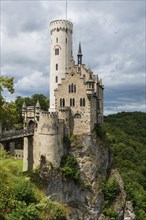 Lichtenstein Castle, Honau, Swabian Alb, Baden-Württemberg, Germany, Europe