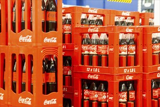 February 2024: Coca-Cola crates in the supermarket