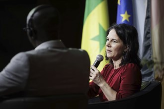 Annalena Bärbock (Alliance 90/The Greens), Federal Foreign Minister, during a speech and reception