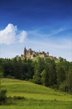 Hohenzollern Castle, Hechingen, Swabian Alb, Baden-Württemberg, Germany, Europe