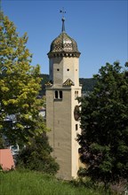 Church tower, St Michael's Church, Old Town, Heidenheim an der Brenz, Baden-Württemberg, Germany,