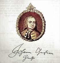 Johann Christian Günther, 8 April 1695 - 15 March 1723, was a German lyric poet, digital