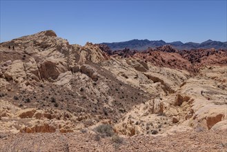 Rock formations in the Fire Canyon area at Valley of Fire State Park near Overton, Nevada