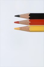 Coloured pencils in the national colours of Germany, national colour