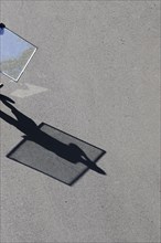 Shadow of people, man with glass, Germany, Europe