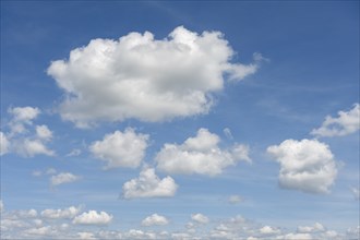 Fair weather clouds, Cumulus humilis, Cumulus mediocris, Germany, Europe