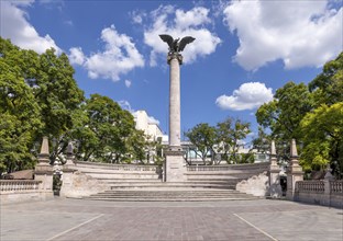 Mexico, Aguascalientes Exedra Column and amphitheatre in Plaza de la Patria in Zocalo historic city