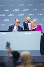 Friedrich Merz, Julia Klöckner and Christina Stumpp, photographed at the CDU Germany 2024 party