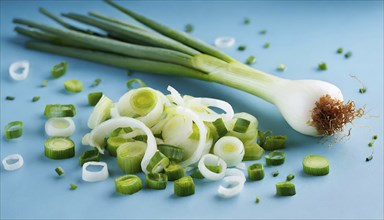 Vegetable, spring onion or spring onion, also known as winter onion, Allium fistulosum