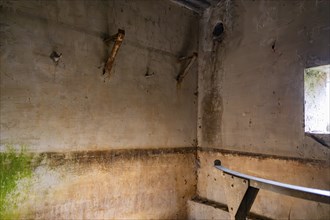 Bunker from inside, Bunker Cheneux, bright, light, 2nd World War, built 1933-1936, Ardennes