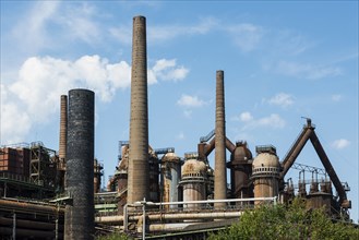 Former steelworks, Völklingen Ironworks, UNESCO World Heritage Site, Völklingen, Saarland, Germany,