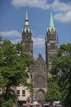 The Gothic church of St Lawrence, Nuremberg, Middle Franconia, Bavaria, Germany, Europe