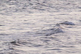 Waves, long exposure, wipe effect, Søndervig beach, North Sea, Denmark, Europe