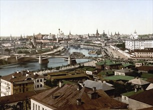 General view, Moscow, Russia, c. 1890, Historic, digitally enhanced reproduction of a photochrome