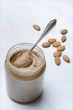 Almond cream in a jar, almond spread