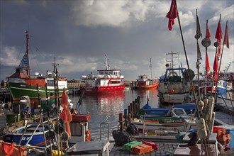 Fishing boats in the harbour of Sassnitz, Rügen Island, Mecklenburg-Western Pomerania, Germany,