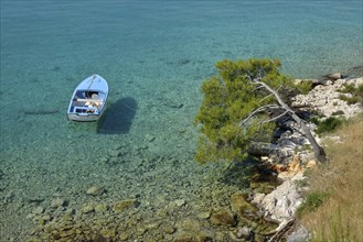 Fishing boat in a bay, near Jadrtovac, Adriatic Sea, Dalmatia, Croatia, Europe