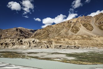 Himalayan landscape in Himalayas along Manali-Leh road. Ladakh, India, Asia