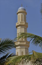 Minaret of the Great Mosque of Taqah, Dhofar Region, Orient, Oman, Asia