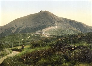 The Schneekoppe in the Giant Mountains, today Snetzka in the Czech Republic, Historic, digitally