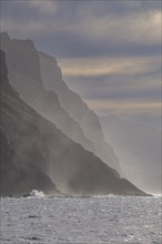 Rocks at coast in twilight. San Antao. Cabo Verde. Africa