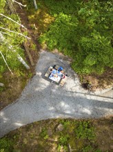 Picnic in the forest, Schömberg, Black Forest, Germany, Europe