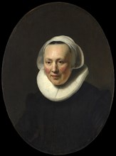 Portrait of a Woman, painting by Rembrandt van Rijn (1606) (1669), Historic, digitally enhanced