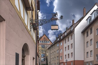 Nose sign on the Haus der Nürnberger Altadtfreunde, Weißgerbergasse 10, Nuremberg, Middle