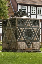 Synagogue memorial at the original site of the synagogue on the Lappenberg, Hildesheim, Lower