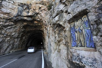 Tunnel, Tramuntana Mountains, Majorca, Balearic Islands, Spain, Europe