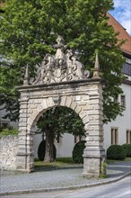 The historic Tiergarten gate in the old town of Bad Urach, Reutlingen district, Baden-Württemberg,