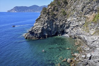 Corniglia Rock Bay, Cinque Terre, Province of La Spezia, Liguria, Italy, Europe