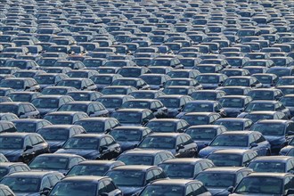 Large number of cars on assembly point, Brand Audi, Germany, Europe