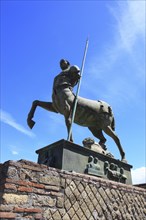 Statue of Centaur in the area of the Forum, Centaur, mixed creature of Greek mythology made of