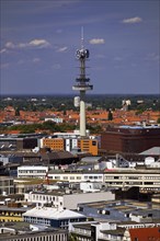 View of the VW Tower from the Town Hall Tower, Hanover, Lower Saxony, Germany, Europe