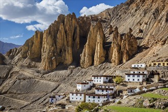 Dhankar Village in Himalayas, Spiti Valley, Himachal Pradesh, India, Asia