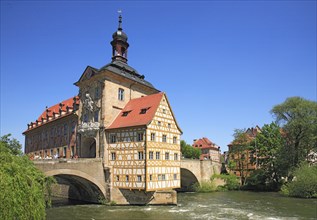 The Old Town Hall in the Regnitz, Bamberg, Upper Franconia, Bavaria, Germany, Europe