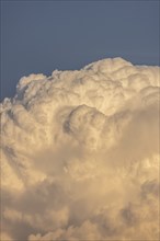 Dangers due to climate change, here thunderstorm front in the Alpine region with a dramatic looking