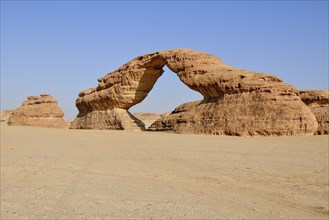 The Arch, also known as Rainbow Rock, near AlUla, Medina Province, Saudi Arabia, Arabian Peninsula,