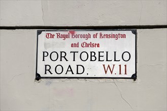 Street sign on Portobello Road, London, England, United Kingdom, Europe